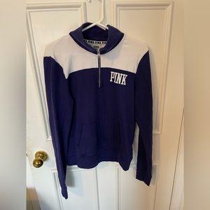 Super cute VS PINK logo quarter zip